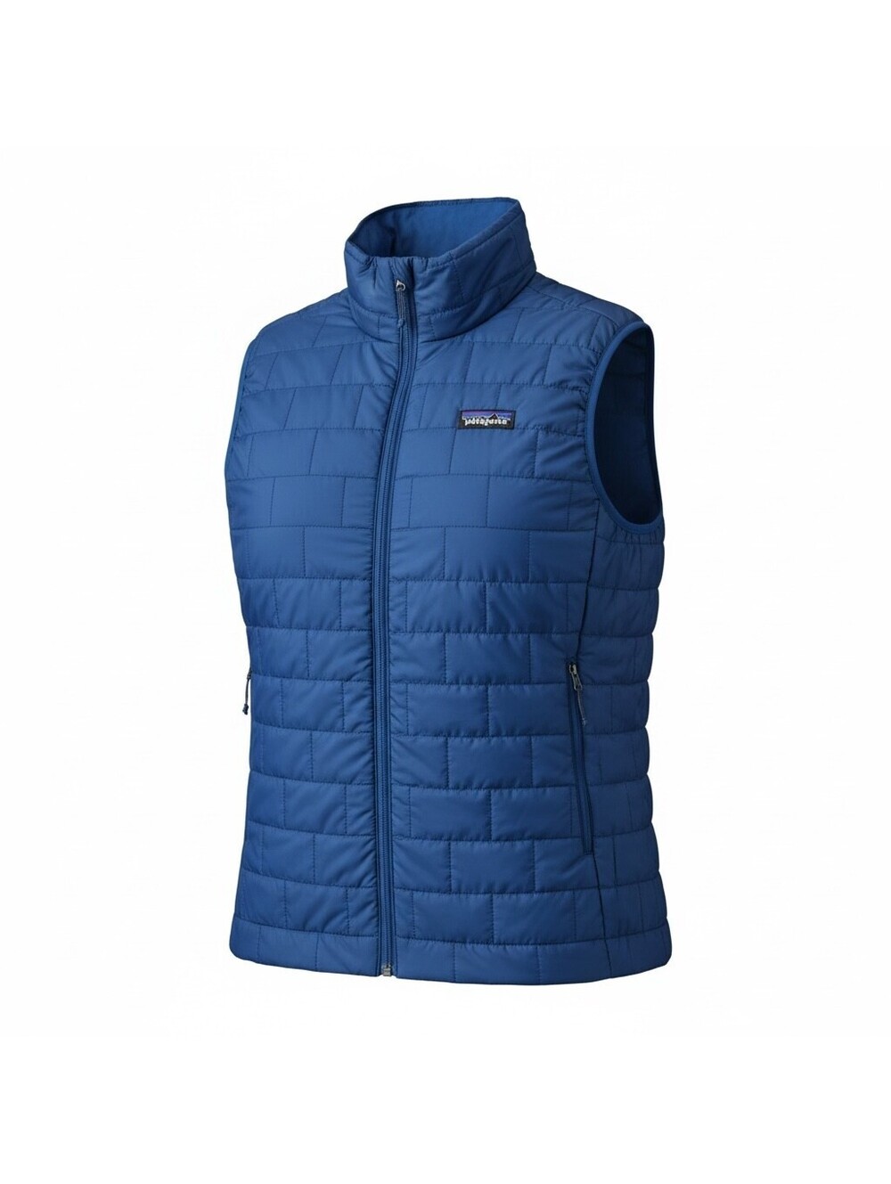 Patagonia Quilted Vest Medium Blue Sleeveless Zip-Up